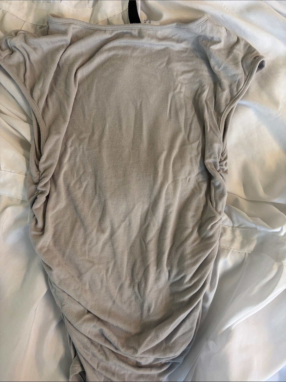 Light Gray Ruched Bodycon Dress